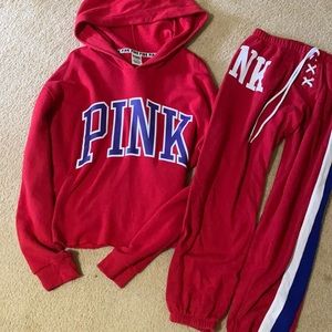 Vs pink hoodie & joggers set